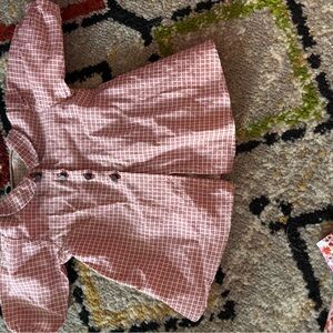 American Girl Red and White Plaid Doll Dress